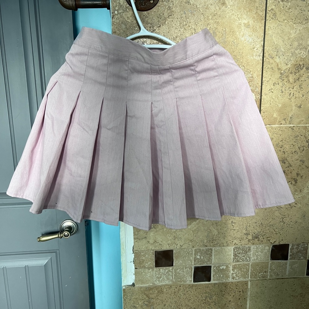 SHEIN pink pleated skirt